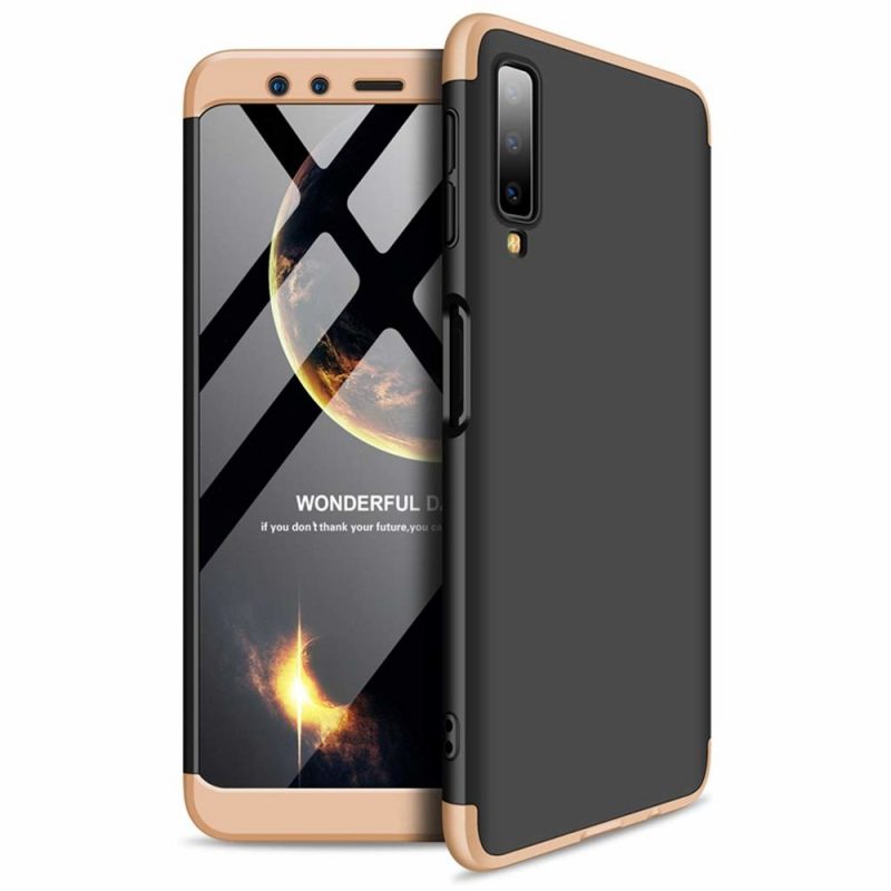 Lacné Kryty | Puzdro 360 Protection zlato-čierne – Samsung Galaxy A7 2018 (A750)