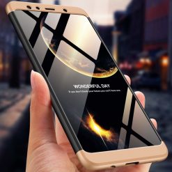 Puzdro 360 Protection zlato-čierne – Samsung Galaxy A7 2018 (A750) | Lacné Kryty Lacné Kryty | Puzdro 360 Protection zlato-čierne – Samsung Galaxy A7 2018 (A750) | Lacné Kryty