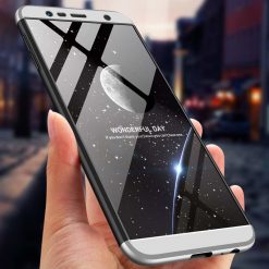 Lacné Kryty | Puzdro 360 Protection čierno-strieborné – Samsung Galaxy J4+ (J4 Plus) | Lacné Kryty