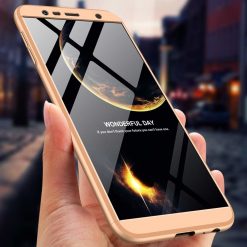 Lacné Kryty | Puzdro 360 Protection zlaté – Samsung Galaxy J4+ (J4 Plus) | Lacné Kryty