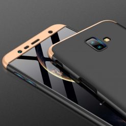 Lacné Kryty | Puzdro 360 Protection zlato-čierne – Samsung Galaxy J6+ (J6 Plus) | Lacné Kryty