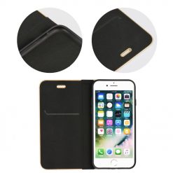 Lacné Kryty | Knižkové puzdro Luna Book čierne – iPhone 7 Plus / 8 Plus | Lacné Kryty