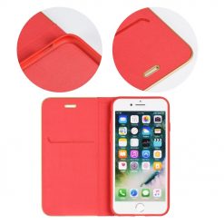 Lacné Kryty | Knižkové puzdro Luna Book červené – iPhone 7 Plus / 8 Plus | Lacné Kryty