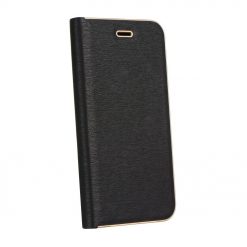 Lacné Kryty | Knižkové puzdro Luna Book čierne – Samsung Galaxy A6 2018 | Lacné Kryty