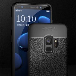 Lacné Kryty | Zadný kryt litchi pattern čierny – Samsung Galaxy S9 | Lacné Kryty