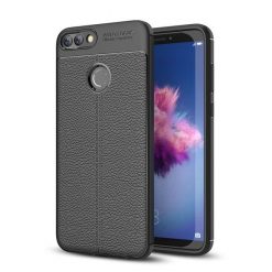 Lacné Kryty | Zadný kryt litchi pattern čierny – Huawei P Smart | Lacné Kryty