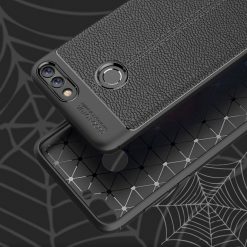 Lacné Kryty | Zadný kryt litchi pattern čierny – Huawei P Smart | Lacné Kryty