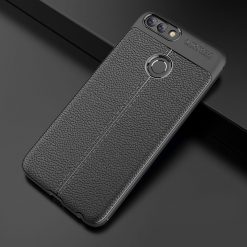 Lacné Kryty | Zadný kryt litchi pattern čierny – Huawei P Smart | Lacné Kryty