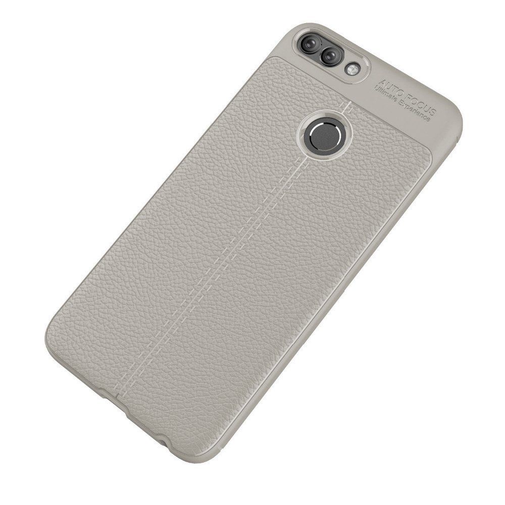 Zadný kryt litchi pattern sivý – Huawei P Smart | Lacné Kryty Lacné Kryty | Zadný kryt litchi pattern sivý – Huawei P Smart | Lacné Kryty