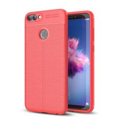 Lacné Kryty | Zadný kryt litchi pattern červený – Huawei P Smart | Lacné Kryty