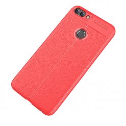 Lacné Kryty | Zadný kryt litchi pattern červený – Huawei P Smart | Lacné Kryty