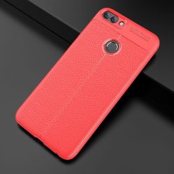 Lacné Kryty | Zadný kryt litchi pattern červený – Huawei P Smart | Lacné Kryty