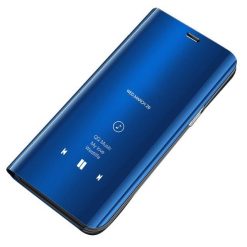 Priehľadný kryt Clear View Case modrý – Huawei P20 Lite