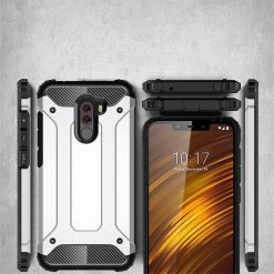 Lacné Kryty | Odolný kryt Hybrid Armor strieborný – Xiaomi Pocophone F1 | Lacné Kryty