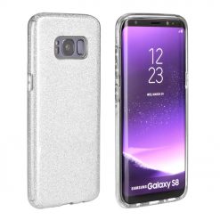 Lacné Kryty | Ligotavý Kryt Forcell Shining strieborný – Huawei Y6 2018 | Lacné Kryty