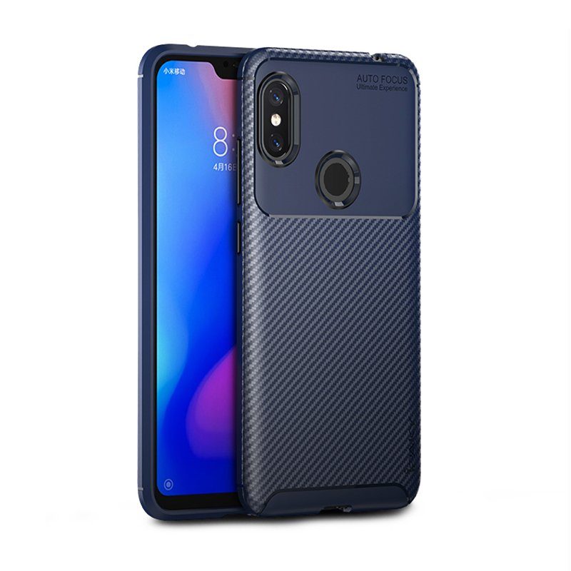 Lacné Kryty | Zadný kryt iPaky Carbon Fiber modrý – Xiaomi Redmi Note 6 Pro