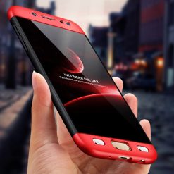 Puzdro 360 Protection červeno-čierne – Samsung Galaxy J3 2017 | Lacné Kryty Lacné Kryty | Puzdro 360 Protection červeno-čierne – Samsung Galaxy J3 2017 | Lacné Kryty