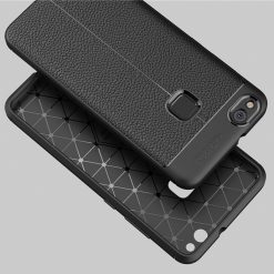 Lacné Kryty | Zadný kryt litchi pattern čierny – Huawei P10 Lite | Lacné Kryty