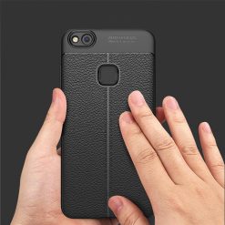 Lacné Kryty | Zadný kryt litchi pattern čierny – Huawei P10 Lite | Lacné Kryty