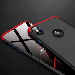 Lacné Kryty | Puzdro 360 Protection červeno-čierne – iPhone Xs Max | Lacné Kryty