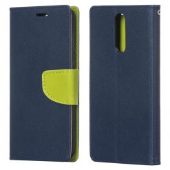 Peňaženkové puzdro Fancy Book modro-limetkové – Huawei Mate 10 Lite