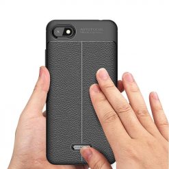 Lacné Kryty | Zadný kryt litchi pattern čierny – Xiaomi Mi A2 Lite | Lacné Kryty
