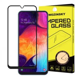 Tvrdené sklo celopovrchové 9H Wozinsky čierne – Samsung Galaxy A30s / A50