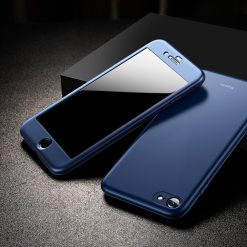 Puzdro Baseus 360 Full-wrap modré + Tvrdené sklo – iPhone 7 / 8 | Lacné Kryty Lacné Kryty | Puzdro Baseus 360 Full-wrap modré + Tvrdené sklo – iPhone 7 / 8 | Lacné Kryty