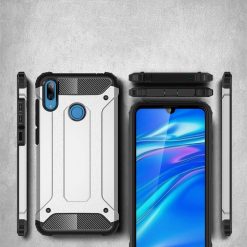 Odolný kryt Hybrid Armor strieborný – Huawei Y6 2019 | Lacné Kryty Lacné Kryty | Odolný kryt Hybrid Armor strieborný – Huawei Y6 2019 | Lacné Kryty