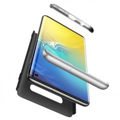 Lacné Kryty | Puzdro 360 Protection čierno-strieborné – Samsung Galaxy S10 Plus (S10+) | Lacné Kryty