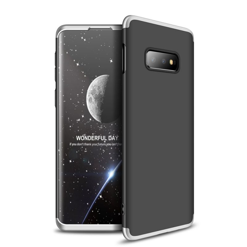 Lacné Kryty | Puzdro 360 Protection čierno-strieborný – Samsung Galaxy S10e