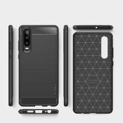 Lacné Kryty | Zadný kryt iPaky Slim Carbon čierny – Huawei P30 Lite | Lacné Kryty