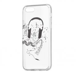 Lacné Kryty | Zadný kryt Trendy s potlačou Music transparentný – Apple iPhone 7 / iPhone 8 / iPhone SE 2020 / iPhone SE 2022 | Lacné Kryty