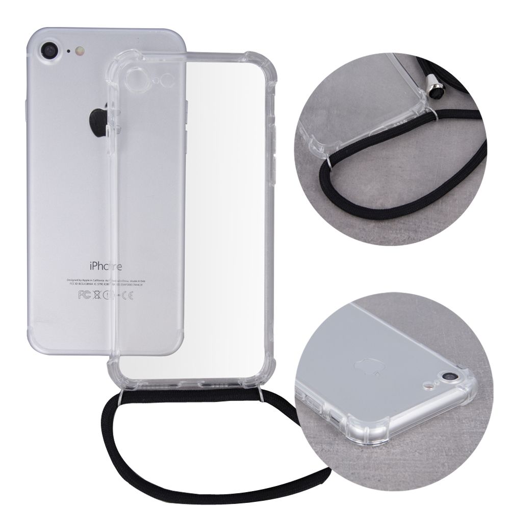 Zadný transparentný kryt s čiernou šnúrkou Neck Strap – Huawei P Smart 2019 / Honor 10 Lite | Lacné Kryty Lacné Kryty | Zadný transparentný kryt s čiernou šnúrkou Neck Strap – Huawei P Smart 2019 / Honor 10 Lite | Lacné Kryty