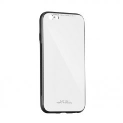 Sklenený kryt Glass Case biely – iPhone Xr