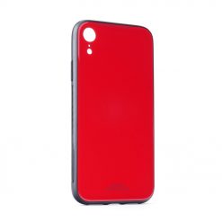 Sklenený kryt Glass Case červený – iPhone Xr