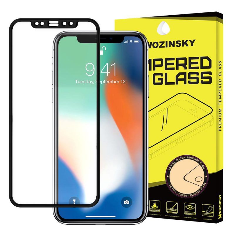 Lacné Kryty | Tvrdené sklo celopovrchové 9H Wozinsky čierne – iPhone Xr / iPhone 11