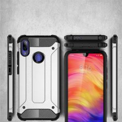 Odolný kryt Hybrid Armor strieborný – Xiaomi Redmi Note 7 | Lacné Kryty Lacné Kryty | Odolný kryt Hybrid Armor strieborný – Xiaomi Redmi Note 7 | Lacné Kryty