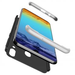 Lacné Kryty | Puzdro 360 Protection čierno-strieborné – Samsung Galaxy M20 | Lacné Kryty