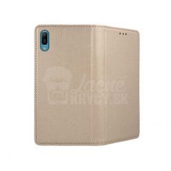 Lacné Kryty | Knižkové puzdro Smart Case Book zlaté – Huawei Y6 2019 | Lacné Kryty