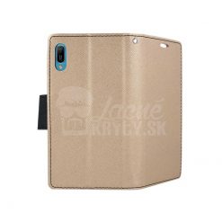 Lacné Kryty | Peňaženkové puzdro Fancy Book zlato-čierne – Huawei Y6 2019 | Lacné Kryty