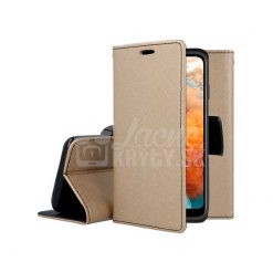 Lacné Kryty | Peňaženkové puzdro Fancy Book zlato-čierne – Huawei Y6 2019 | Lacné Kryty