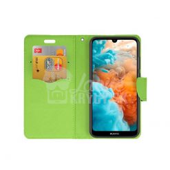 Peňaženkové puzdro Fancy Book modro-limetkové – Huawei Y6 2019 | Lacné Kryty Lacné Kryty | Peňaženkové puzdro Fancy Book modro-limetkové – Huawei Y6 2019 | Lacné Kryty