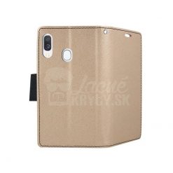 Lacné Kryty | Peňaženkové puzdro Fancy Book zlato-čierne – Samsung Galaxy A40 | Lacné Kryty