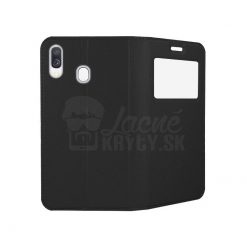 Lacné Kryty | Knižkové puzdro Smart Look čierne – Samsung Galaxy A40 | Lacné Kryty
