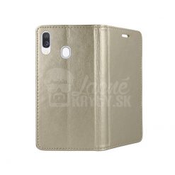 Lacné Kryty | Knižkové puzdro Magnet Book zlaté – Samsung Galaxy A40 | Lacné Kryty