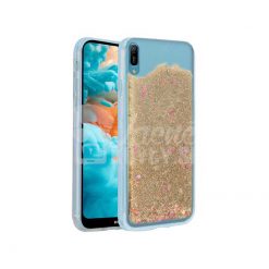 Lacné Kryty | Silikónový kryt Liquid Glitter zlatý – Huawei Y6 2019 | Lacné Kryty