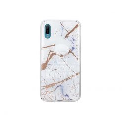 Zadný kryt s potlačou Marble biely – Huawei Y6 2019