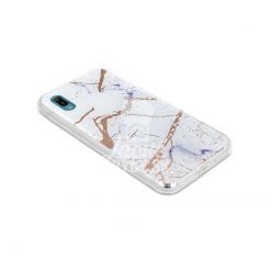 Lacné Kryty | Zadný kryt s potlačou Marble biely – Huawei Y6 2019 | Lacné Kryty