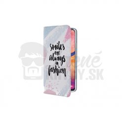Lacné Kryty | Knižkové puzdro Trendy case Smiles are always in fashion – Samsung Galaxy A20e | Lacné Kryty